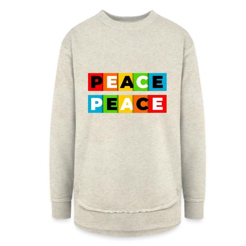 Colorful Peace - Women's Weekend Tunic Fleece Sweatshirt