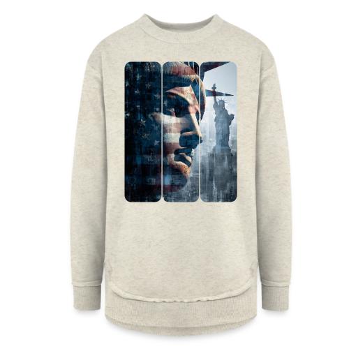 USA: Liberty in Three Visions - Women's Weekend Tunic Fleece Sweatshirt