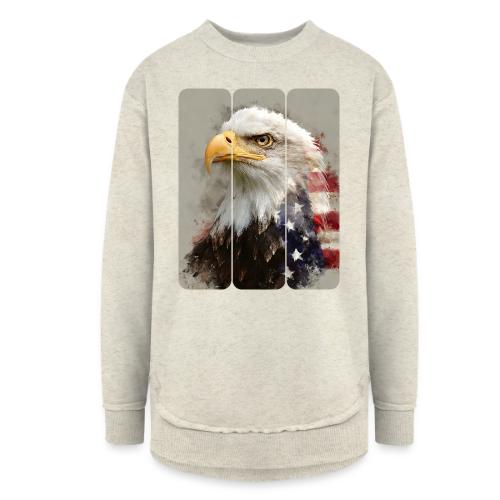 USA: Eagle of the Free - Women's Weekend Tunic Fleece Sweatshirt