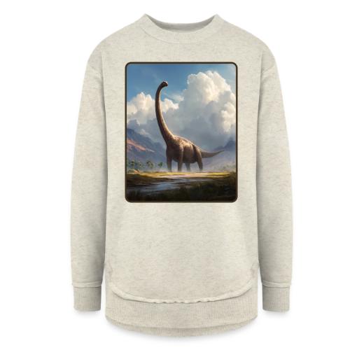 Brachiosaurus Valley Landscape Design - Women's Weekend Tunic Fleece Sweatshirt