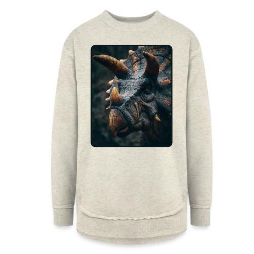 Triceratops Detailed Portrait Design - Women's Weekend Tunic Fleece Sweatshirt