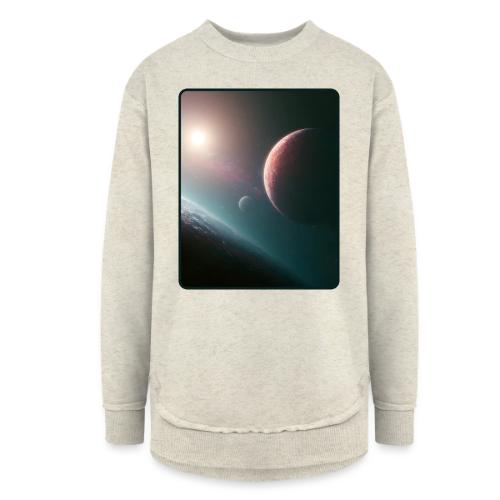 Deep Space Planet Horizon Art - Women's Weekend Tunic Fleece Sweatshirt