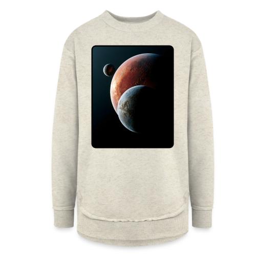 Three Planets Deep Space Design - Women's Weekend Tunic Fleece Sweatshirt
