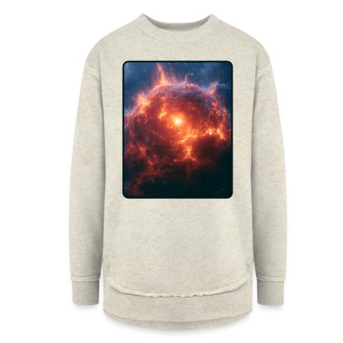 Exploding Supernova Space Art - Women's Weekend Tunic Fleece Sweatshirt