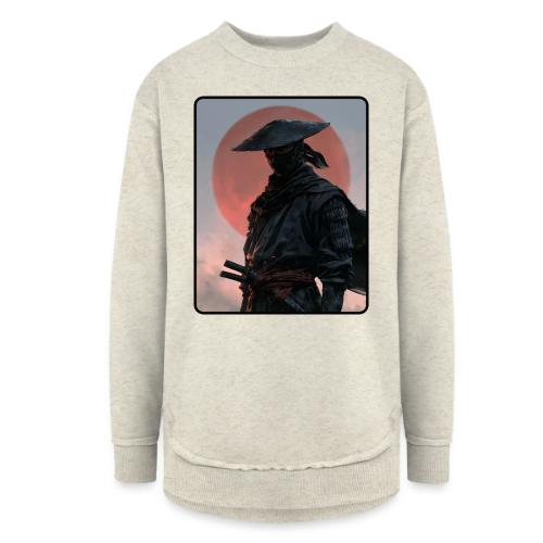 Ninja Warrior Under the Red Sun - Women's Weekend Tunic Fleece Sweatshirt