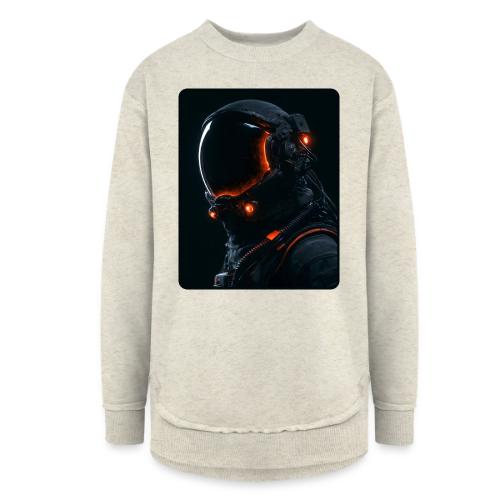 Futuristic Astronaut Helmet - Women's Weekend Tunic Fleece Sweatshirt