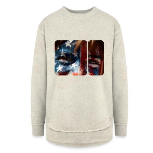 USA: Stars in Their Eyes - Women's Weekend Tunic Fleece Sweatshirt