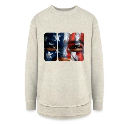 USA: Three Panels of Pride - Women's Weekend Tunic Fleece Sweatshirt