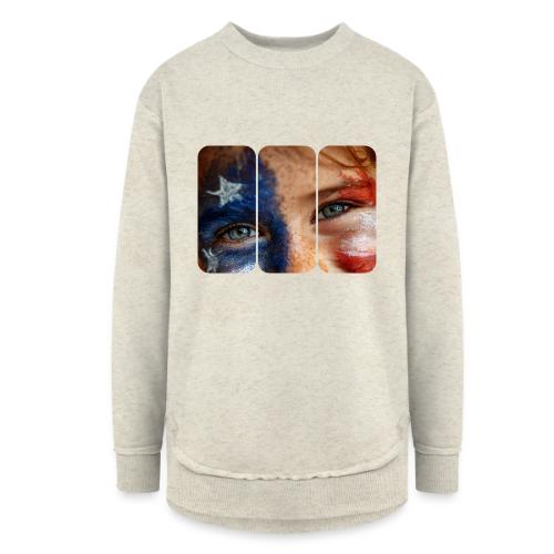 USA: Patriot Gaze - Women's Weekend Tunic Fleece Sweatshirt