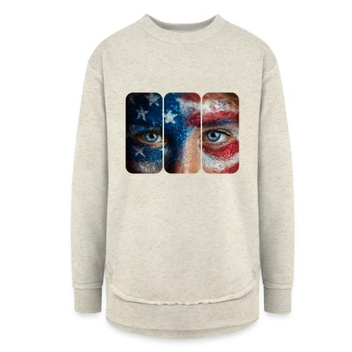 USA: Stars in Her Eyes - Women's Weekend Tunic Fleece Sweatshirt