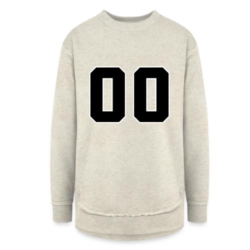 Varsity 00 Athletic Number Design - Women's Weekend Tunic Fleece Sweatshirt
