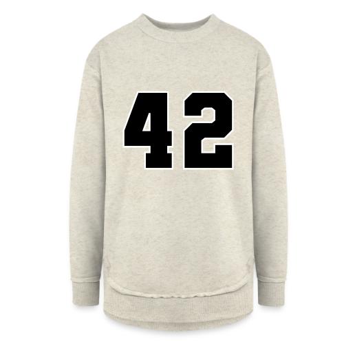 Varsity Number 42 Sports Style - Women's Weekend Tunic Fleece Sweatshirt