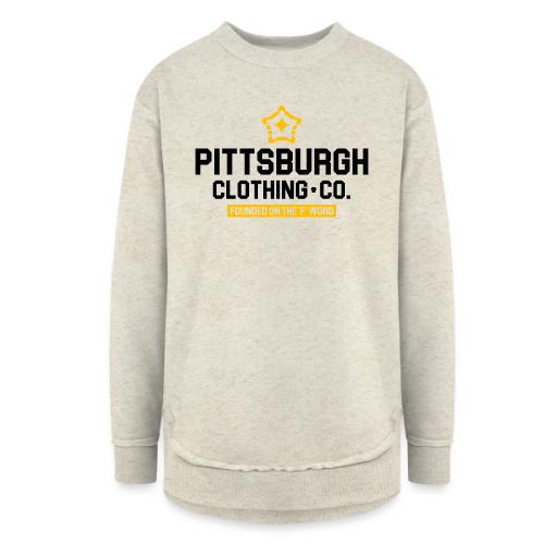 Founded on the 'F' Word Sticker - Women's Weekend Tunic Fleece Sweatshirt