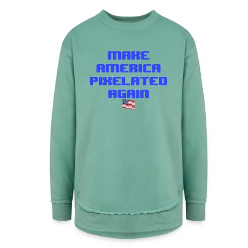 Pixelated America - Women's Weekend Tunic Fleece Sweatshirt