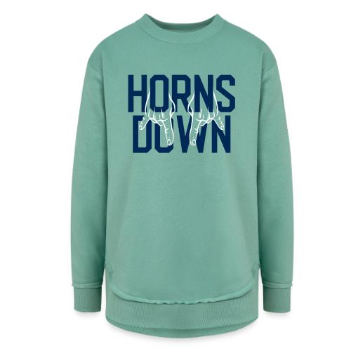 Horns Down (On Gold) - Women's Weekend Tunic Fleece Sweatshirt