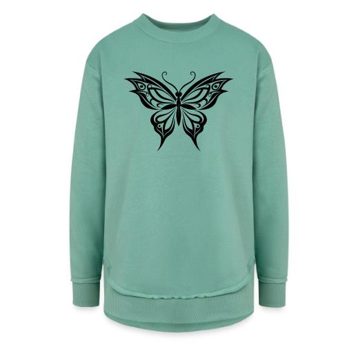 Stenciled🦋 BUTTERFLY - Women's Weekend Tunic Fleece Sweatshirt