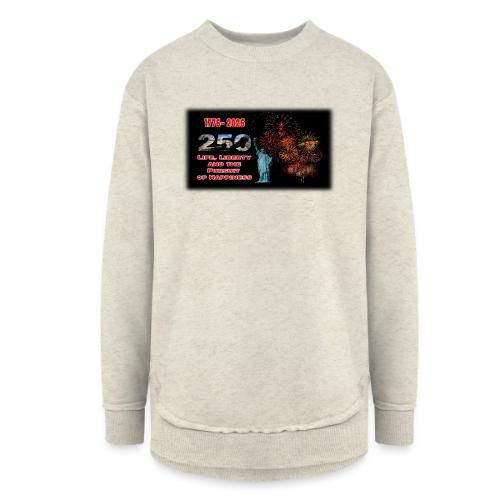 1776 - 2026 - 250 Years USA | Fireworks - Women's Weekend Tunic Fleece Sweatshirt