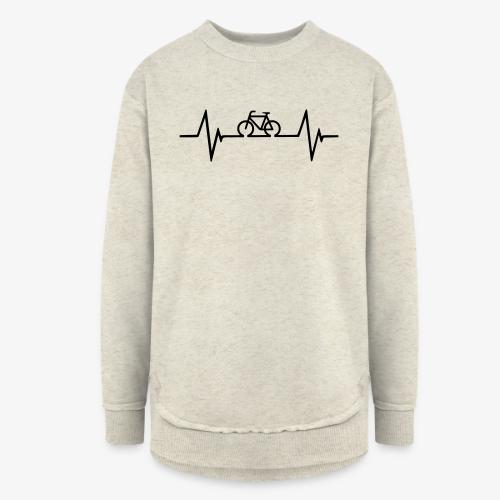 Bicycle Hearbeat - Women's Weekend Tunic Fleece Sweatshirt