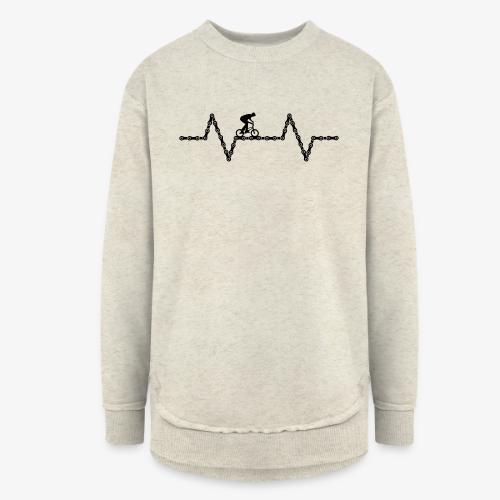 bmx bike heartbeat - Women's Weekend Tunic Fleece Sweatshirt