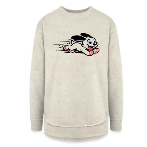 Speedy Pup Sprint on the Run - Women's Weekend Tunic Fleece Sweatshirt