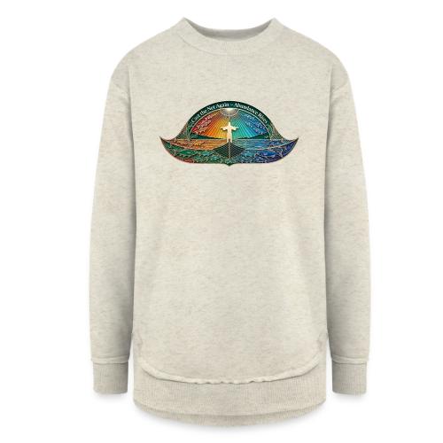 Easter Cast the Net Again T Shirt, abundance Gift - Women's Weekend Tunic Fleece Sweatshirt