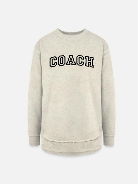 COACH - Women's Weekend Tunic Fleece Sweatshirt - heather oatmeal - Front