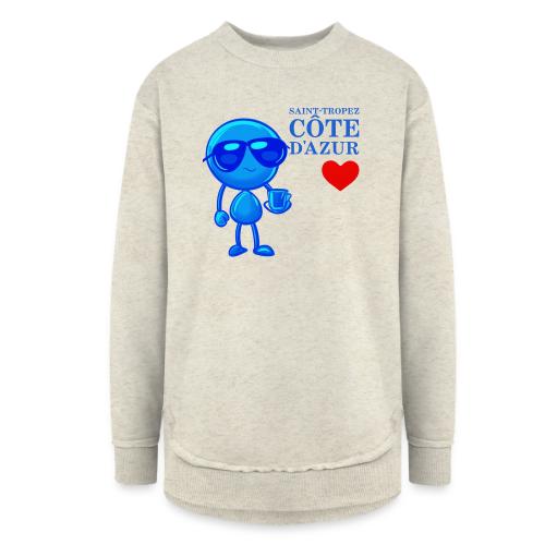 Smoon City_Saint Tropez Côte d'Azur - Women's Weekend Tunic Fleece Sweatshirt