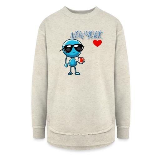 Smoon City_New York - Women's Weekend Tunic Fleece Sweatshirt