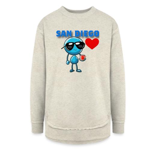 Smoon City_San Diego - Women's Weekend Tunic Fleece Sweatshirt
