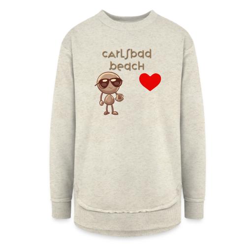 Smoon City_Carlsbad Beach - Women's Weekend Tunic Fleece Sweatshirt