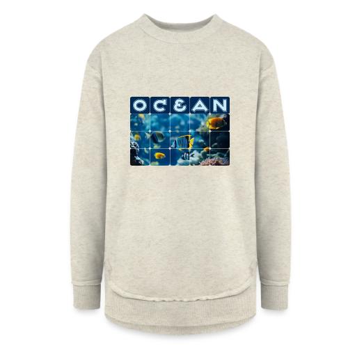 Ocean: Underwater Radiance - Women's Weekend Tunic Fleece Sweatshirt