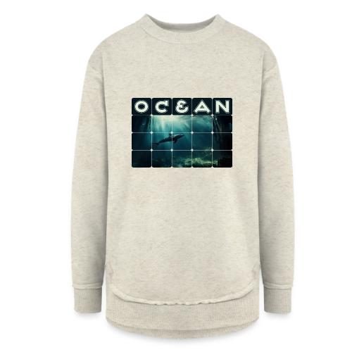 Ocean Whisper - Women's Weekend Tunic Fleece Sweatshirt