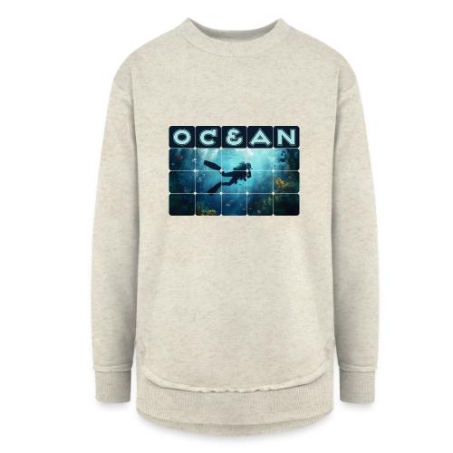 Ocean: Beneath the Blue - Women's Weekend Tunic Fleece Sweatshirt