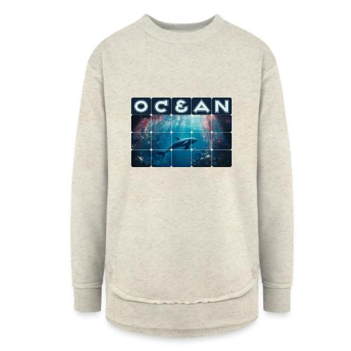 Ocean: Blue Grace - Women's Weekend Tunic Fleece Sweatshirt