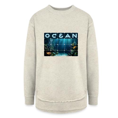Ocean: Rainbow Reef Life - Women's Weekend Tunic Fleece Sweatshirt