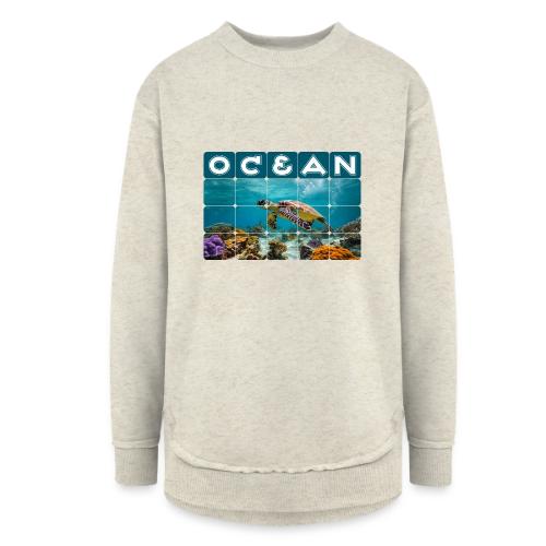 Ocean: Gentle Voyager - Women's Weekend Tunic Fleece Sweatshirt