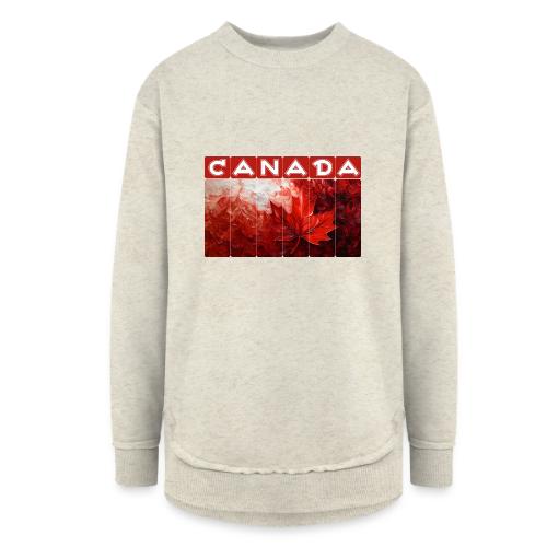 Canada Painted Pride - Women's Weekend Tunic Fleece Sweatshirt