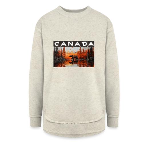 Canada Wilderness Art - Women's Weekend Tunic Fleece Sweatshirt