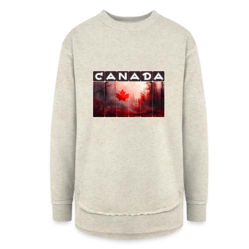 Canada Nature Vibes - Women's Weekend Tunic Fleece Sweatshirt