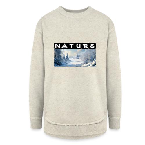 Nature: Frozen Horizon - Women's Weekend Tunic Fleece Sweatshirt