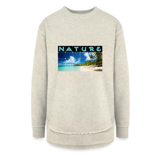 Nature: Island Bliss - Women's Weekend Tunic Fleece Sweatshirt