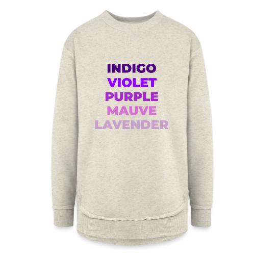 Shades of Purple - Women's Weekend Tunic Fleece Sweatshirt