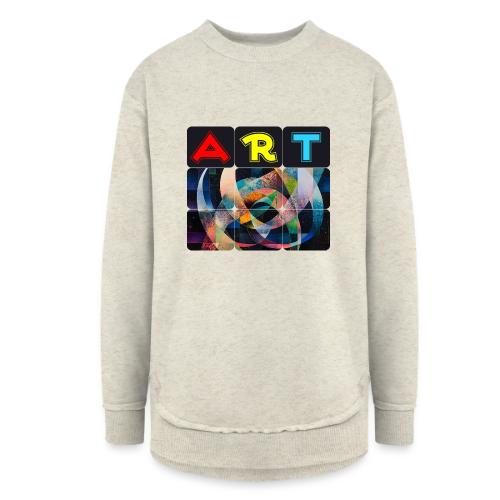 Art of Stripes and Shades - Women's Weekend Tunic Fleece Sweatshirt
