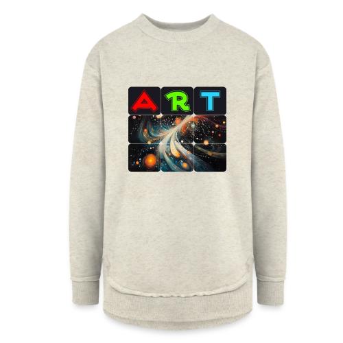 Swirls of Colorful Art - Women's Weekend Tunic Fleece Sweatshirt