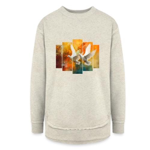 Wings of Peace - Women's Weekend Tunic Fleece Sweatshirt