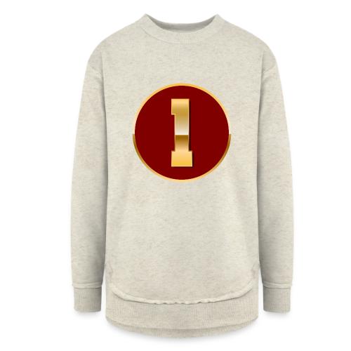 Number 1 in Gold Varsity Font - Women's Weekend Tunic Fleece Sweatshirt