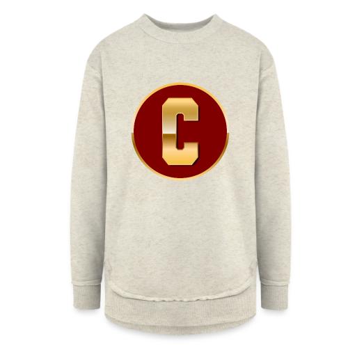 Letter C – Capital Varsity Alphabet Monogram - Women's Weekend Tunic Fleece Sweatshirt