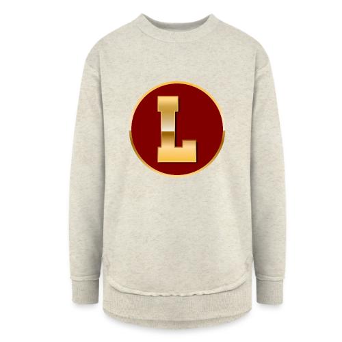 Letter L – Capital Varsity Alphabet Monogram - Women's Weekend Tunic Fleece Sweatshirt