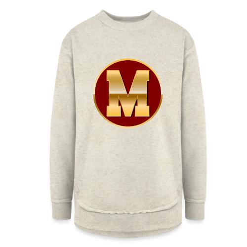 Letter M – Capital Varsity Alphabet Monogram - Women's Weekend Tunic Fleece Sweatshirt