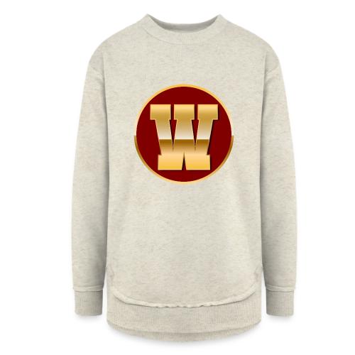 Letter W – Capital Varsity Alphabet Monogram - Women's Weekend Tunic Fleece Sweatshirt